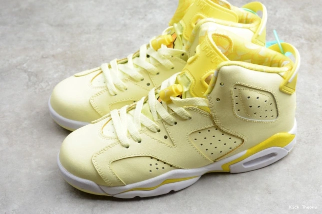 Kick Theory Yellow Jordan Retro 6 (GS) Dynamic 543390-800 Floral Air 0722